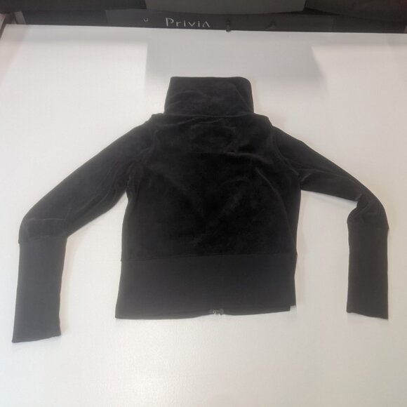 Twisted Heart Black Velour Zippered Jacket Size *Small - Picture 10 of 15